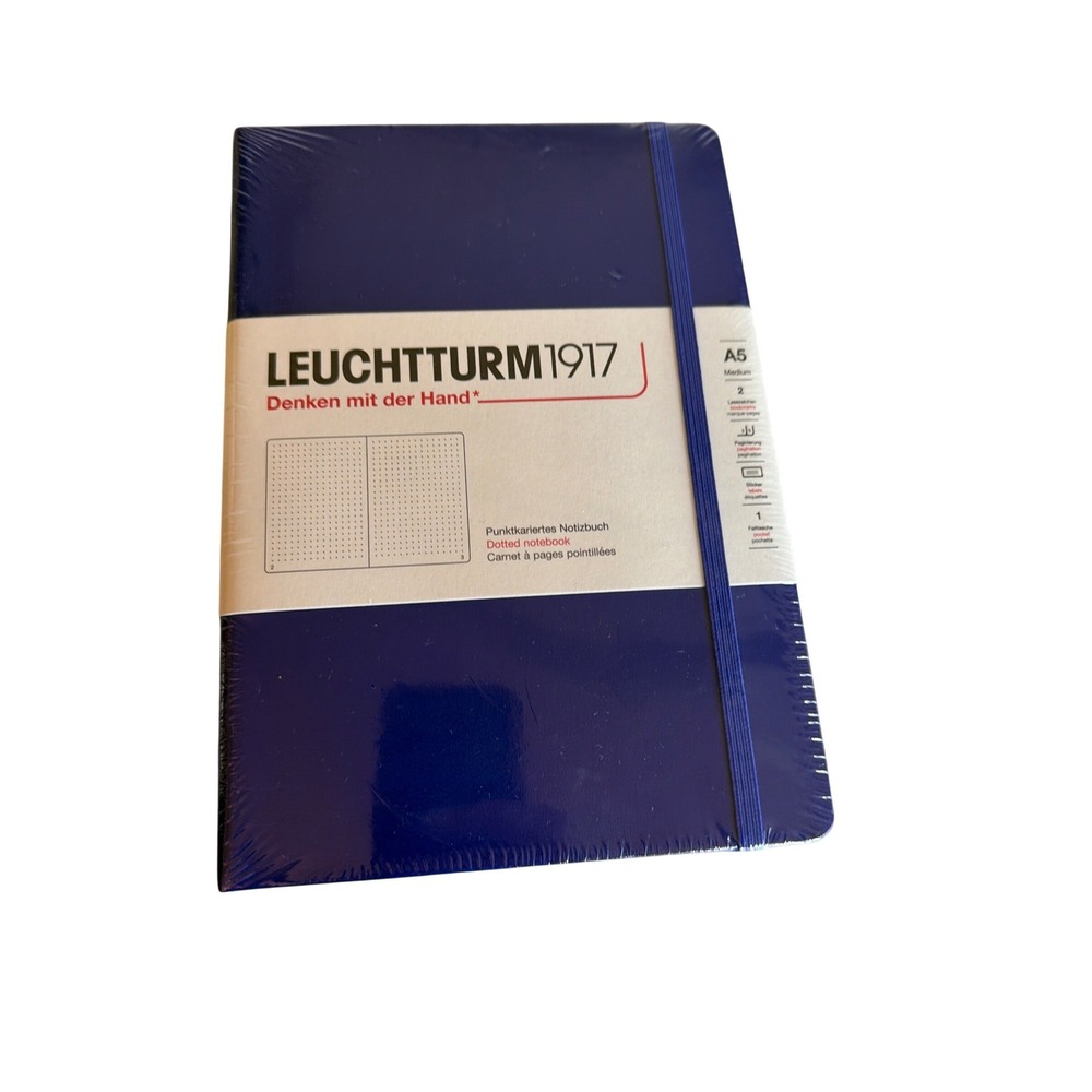 Leuchtturm1917 Notebook Blue A5 Medium Dotted Hardcover 251 Pages New